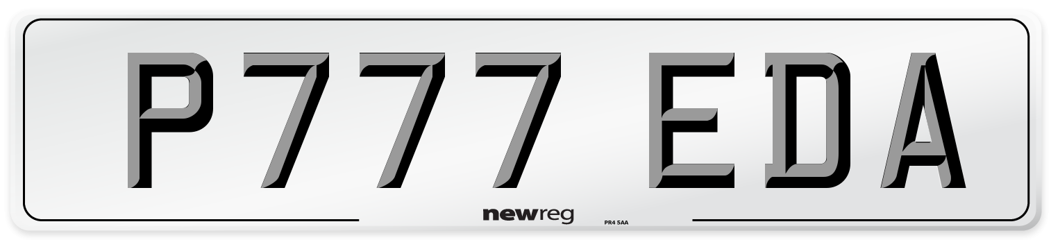 P777 EDA Number Plate from New Reg